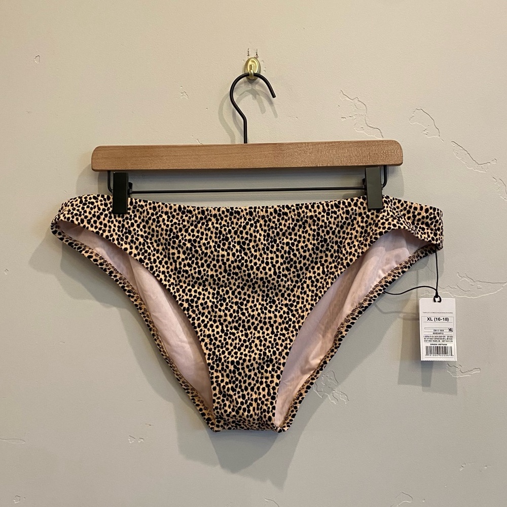 SHADE & SHORE Leopard Animal Print Bikini Bottom